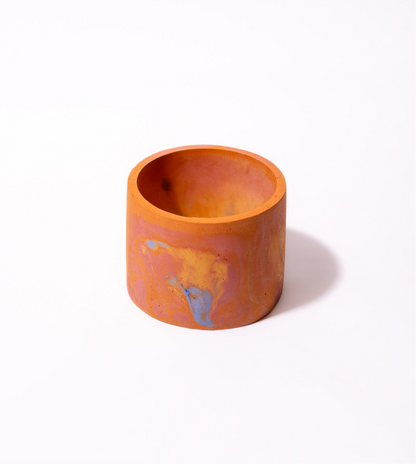 Pot Nuances de orange,jaune, rouge et bleu - BERGAME