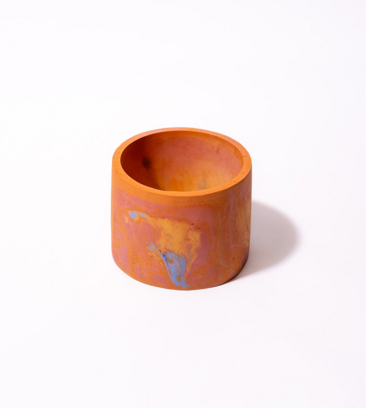 Pot Nuances de orange,jaune, rouge et bleu - BERGAME