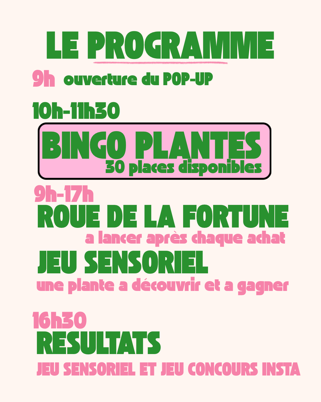 1 place pour Bingo Plantes